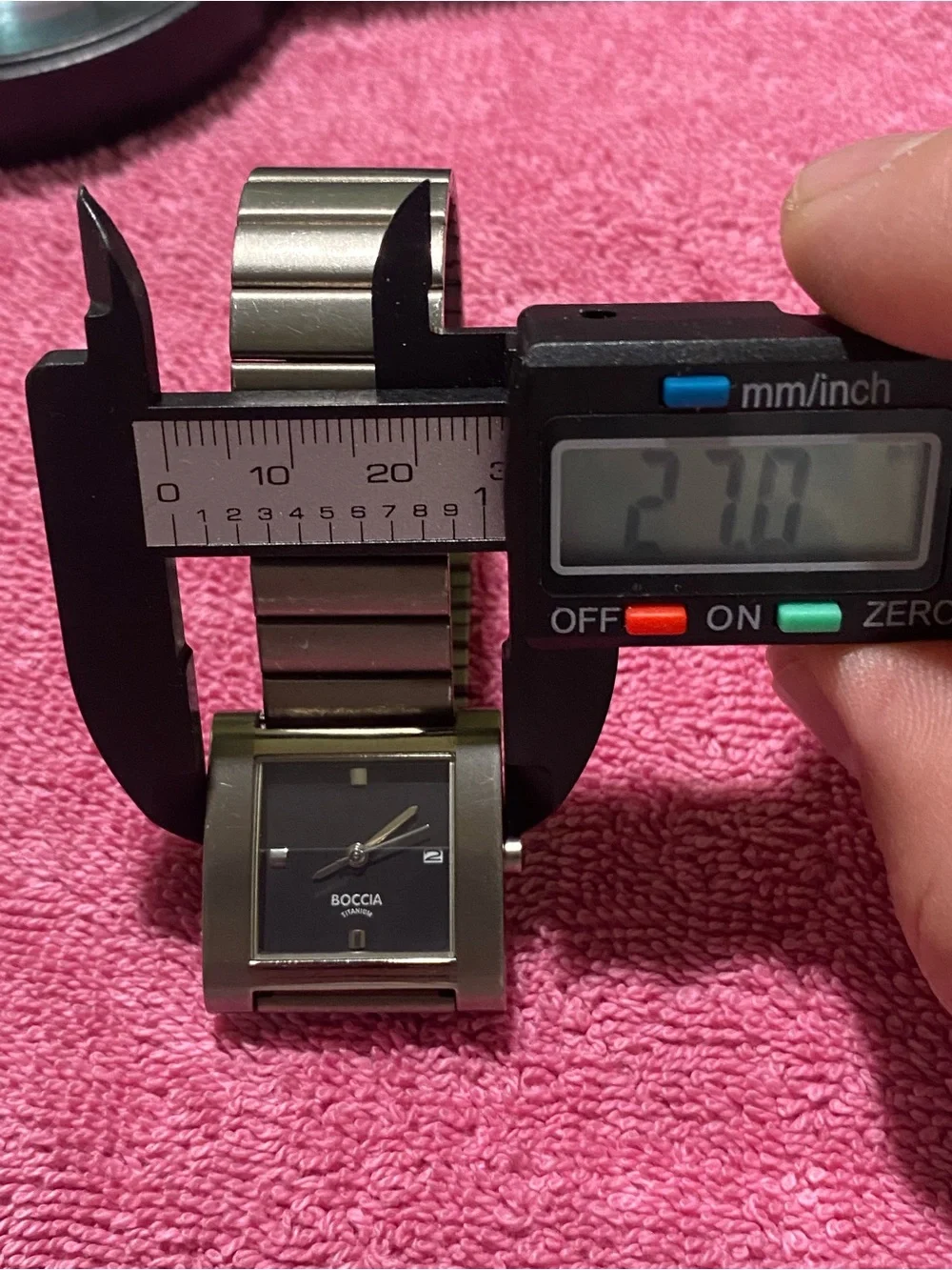 Titanium Square Black Dial Watch